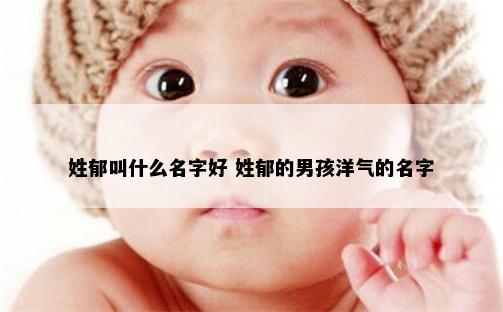 姓郁叫什么名字好 姓郁的男孩洋气的名字