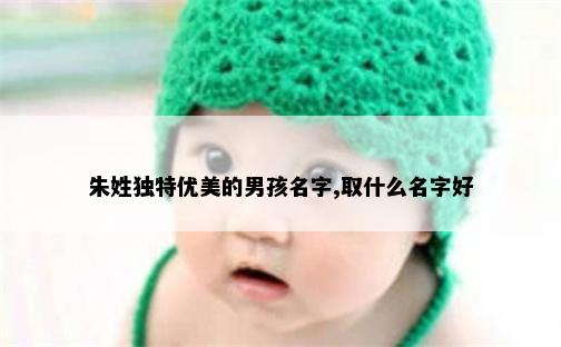 朱姓独特优美的男孩名字,取什么名字好